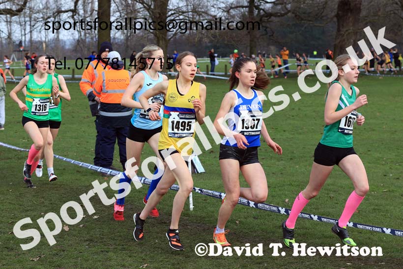 Womens Under-17s, 2024 CAU Inter Counties Cross Country Champs., Wollaton Park, Nottingham. Photo: David T. Hewitson/Sports for All Pics